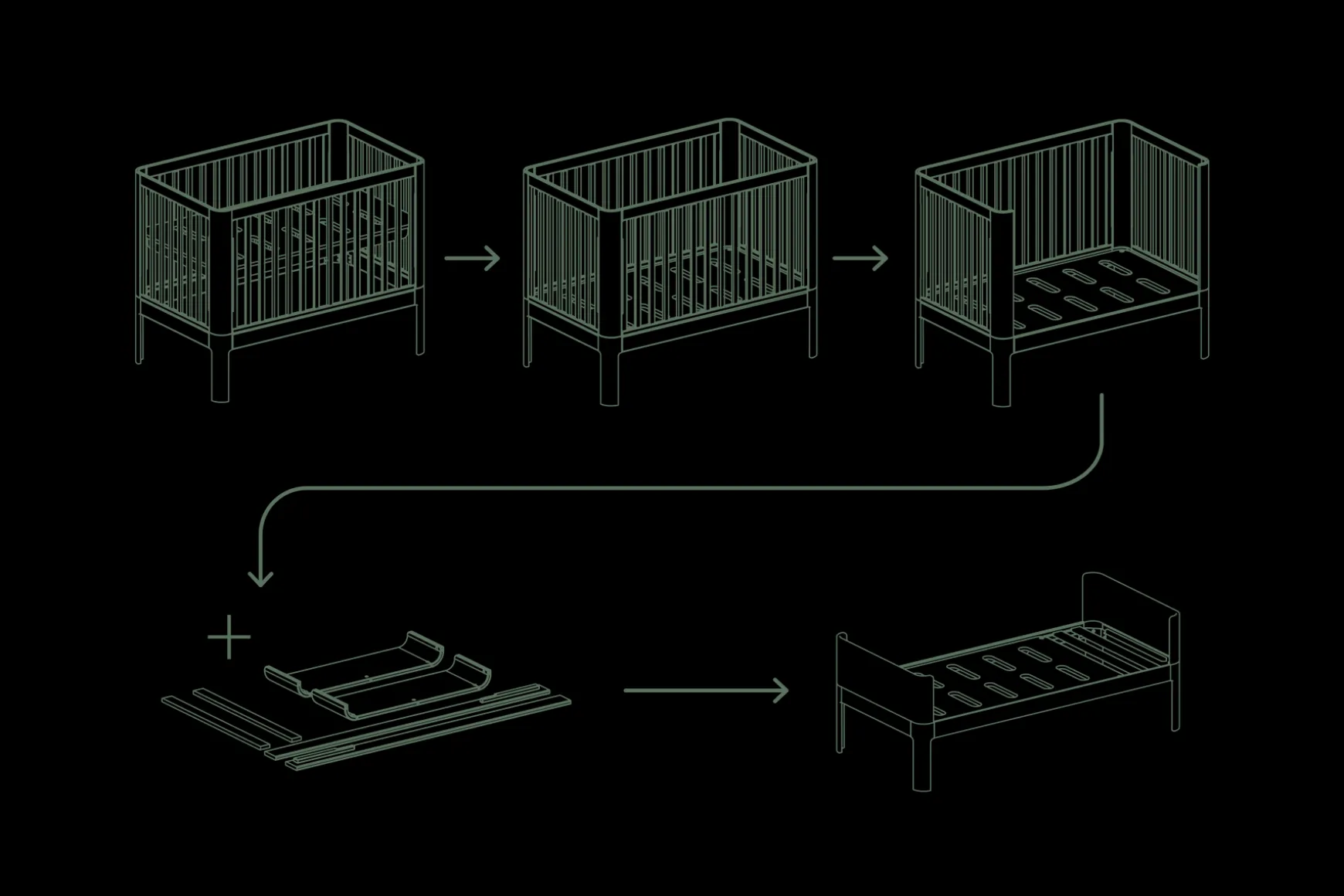 FLEXA Junior Beds*NOVA Junior Bed - Bed parts, , 70x150 cm
