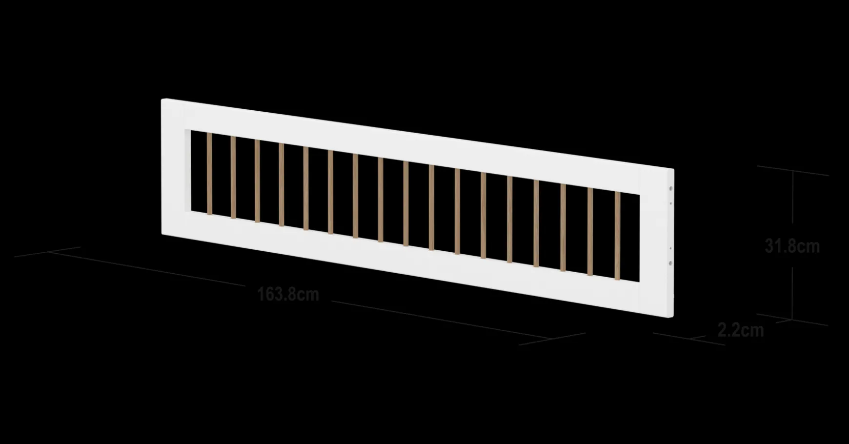 FLEXA Safety Rails*Safety Rail w. Bars 3/4, 200cm