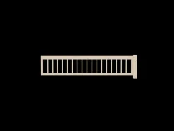 FLEXA Safety Rails*Safety rail w. bars 3/4, 200cm