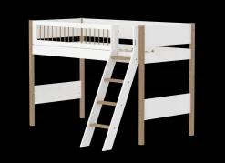 FLEXA Mid High Beds*Semi-high bed w. slanting ladder