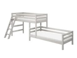 FLEXA Bunk Beds|Mid High Beds*Semi-high bed w. slanting ladder