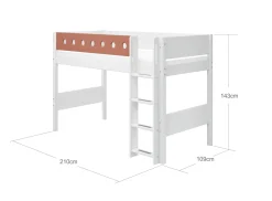 FLEXA Mid High Beds*Semi-high bed w. straight ladder