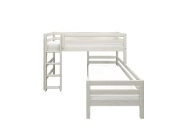 FLEXA Bunk Beds|Mid High Beds*Semi-high bed w. straight ladder