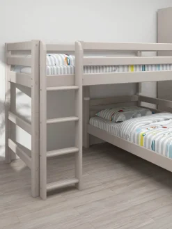 FLEXA Bunk Beds|Mid High Beds*Semi-high bed w. straight ladder