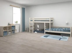 FLEXA Bunk Beds|Mid High Beds*Semi-high bed w. straight ladder
