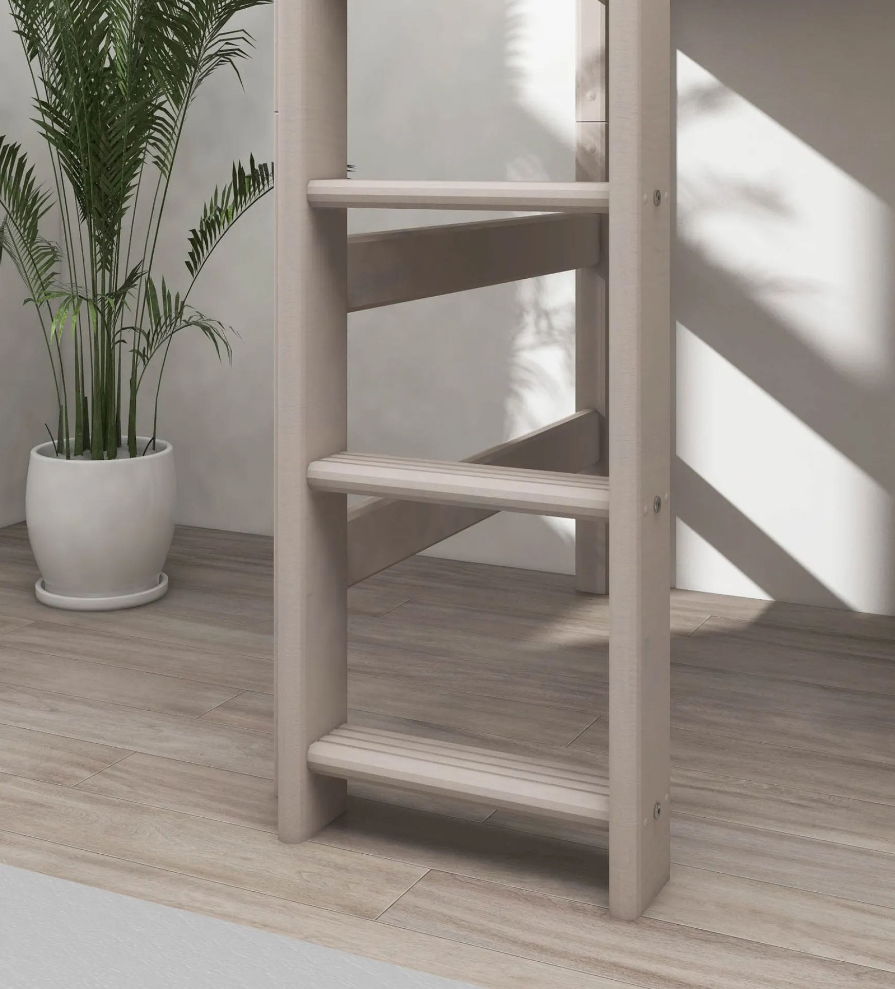 FLEXA Bunk Beds|Mid High Beds*Semi-high bed w. straight ladder