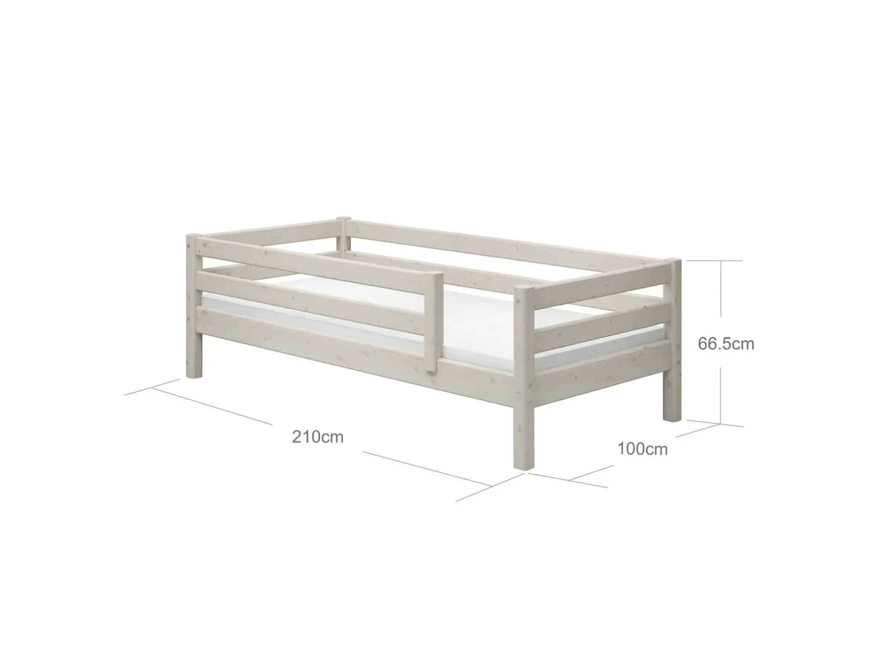 FLEXA Single Beds*Single bed with safety rail