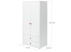 FLEXA Wardrobes*Wardrobe, 2 doors + 2 drawers