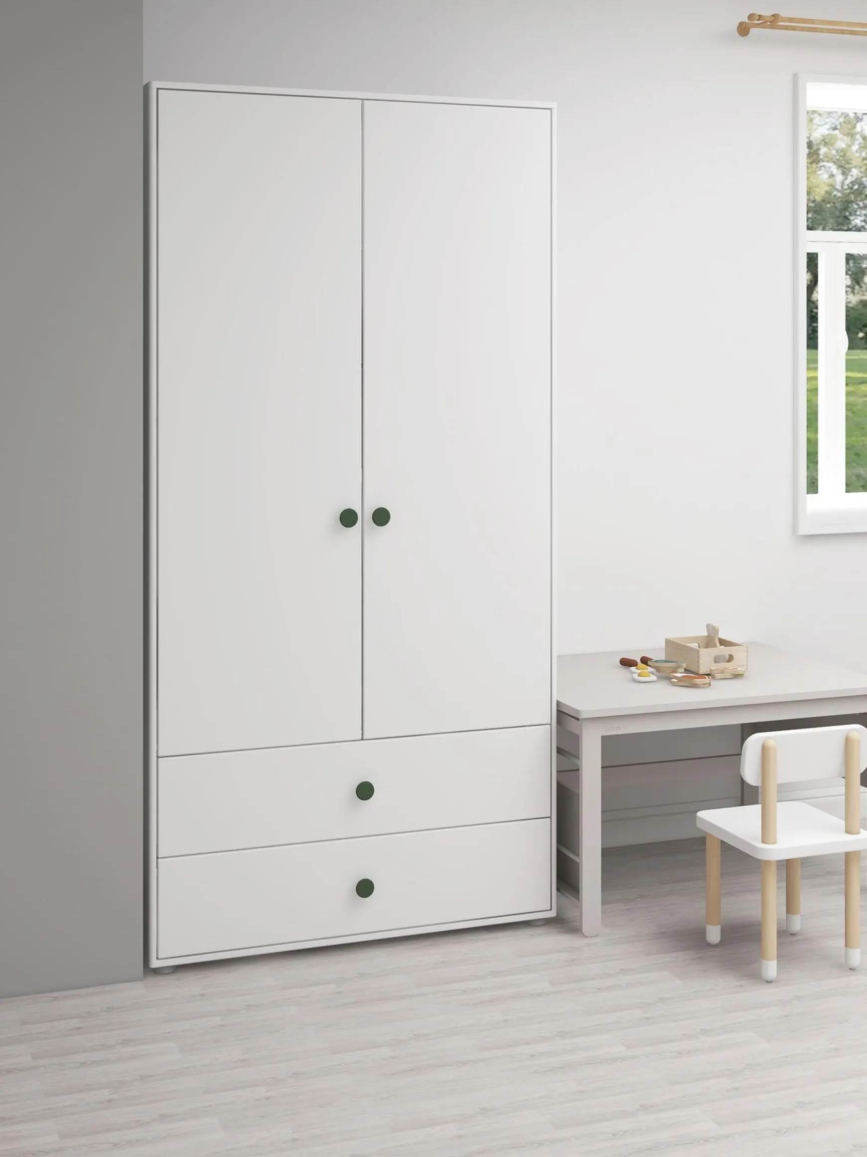 FLEXA Wardrobes*Wardrobe, 2 doors + 2 drawers
