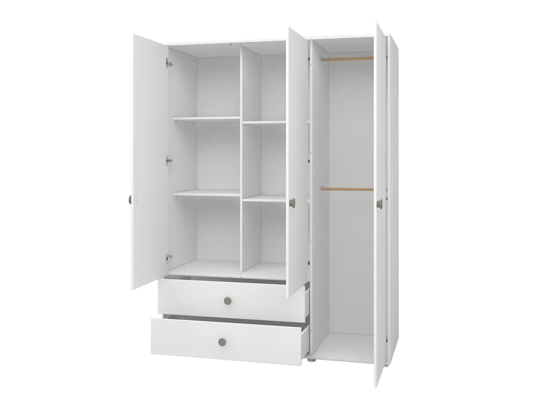 FLEXA Wardrobes*Wardrobe, 3 doors + 2 drawers